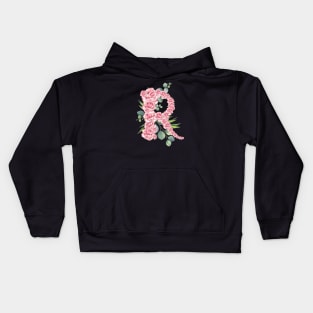 R for Roses Pink Rose Initial Kids Hoodie